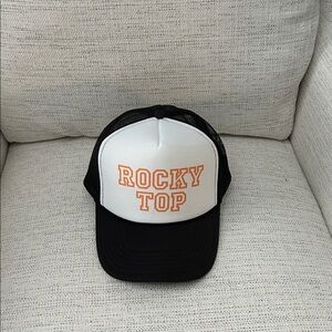 Rocky Top Trucker Hat in Black and White